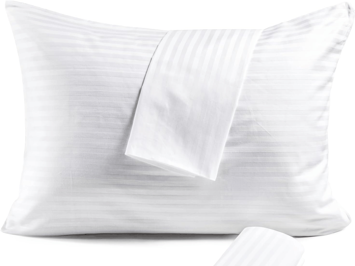 Striped Cotton Pillow Protector