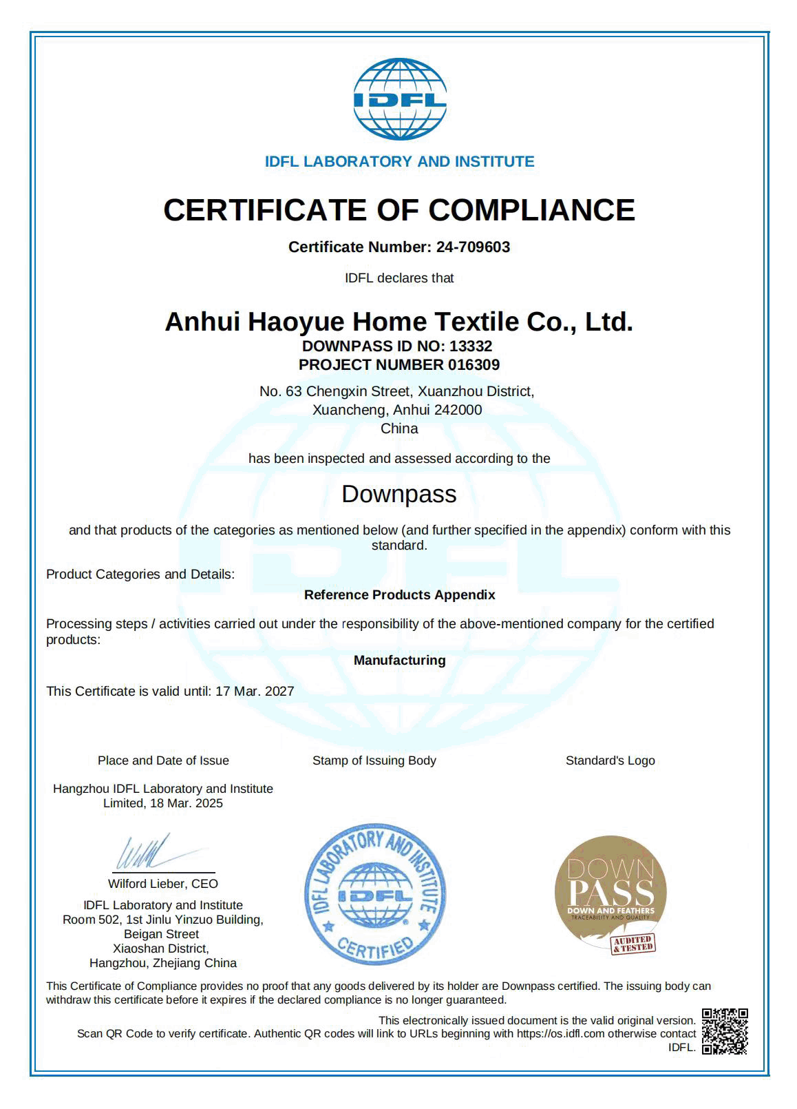 Certificate of Compliance