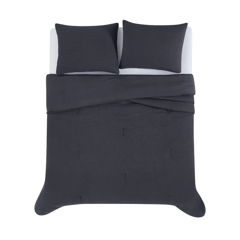 3PCS Waffle Comforter Sets Factory