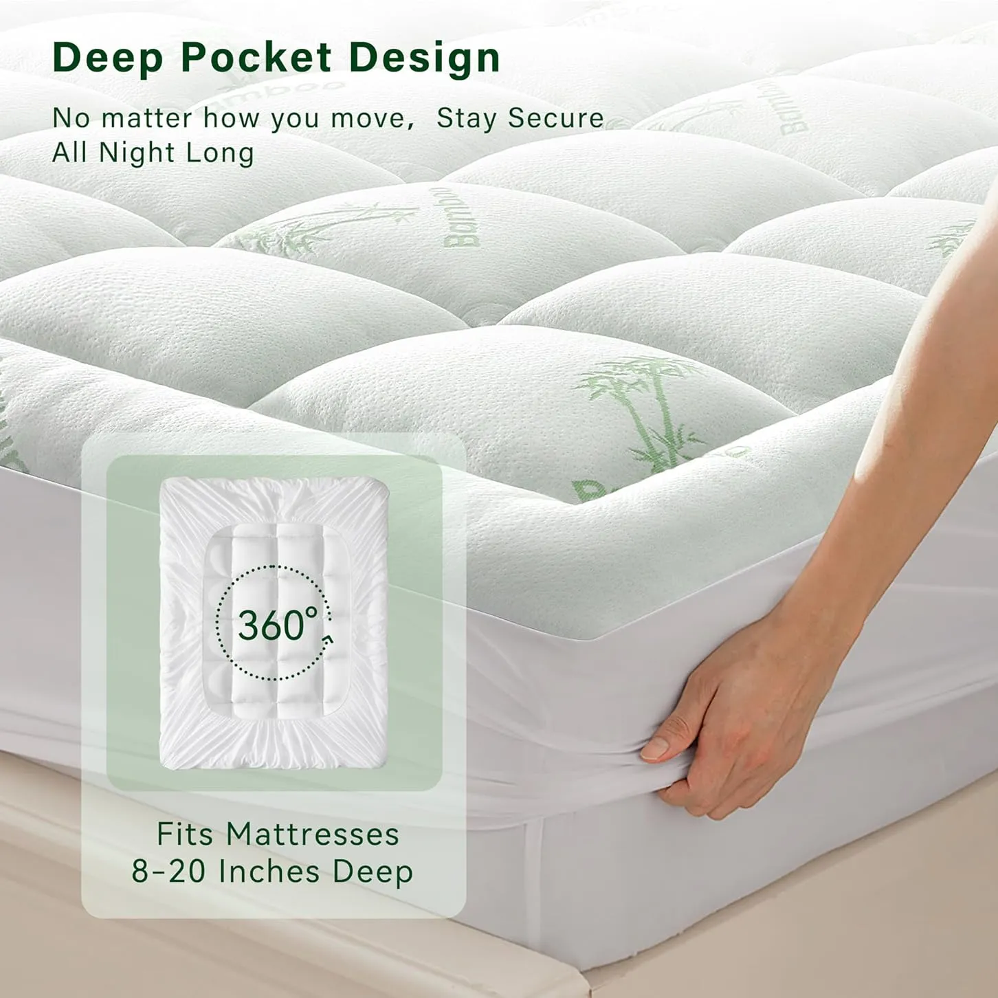 Bamboo Pillow Top Shredded Foam Mattress Topper Exporter
