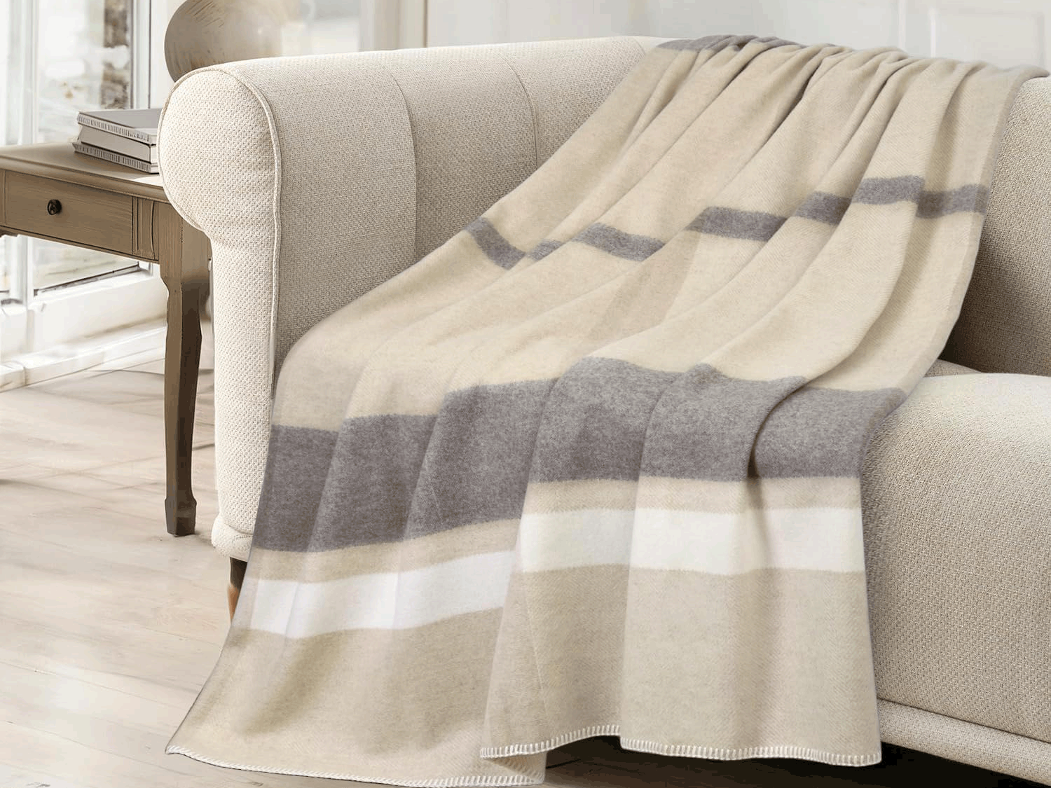 Multi-color Stripes and Plaid Wool Blankets & Throws