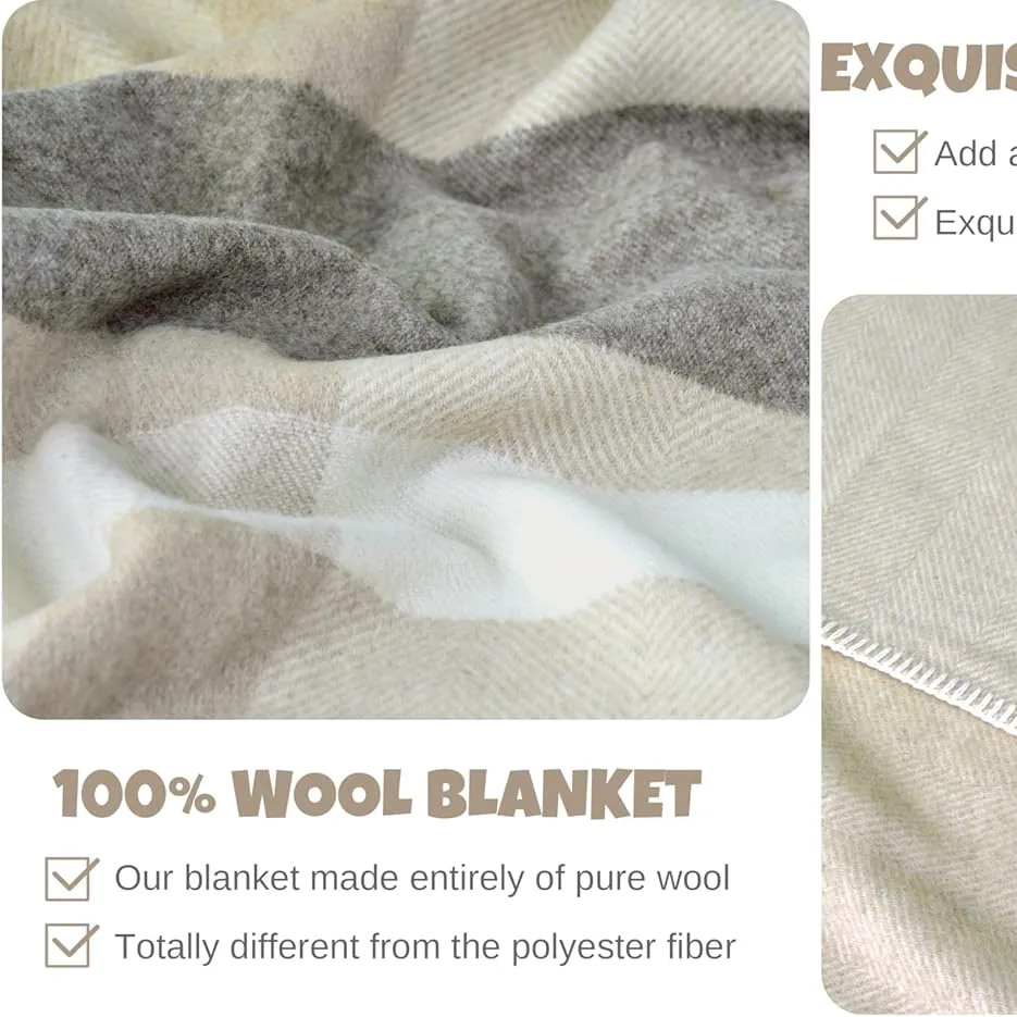 Multi-color Stripes and Plaid Wool Blankets & Throws China
