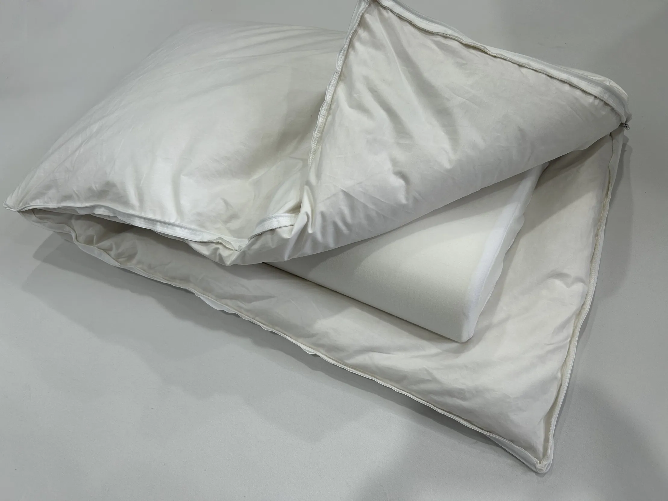 Adjustable 3-Chamber Down & Memory Foam Pillow