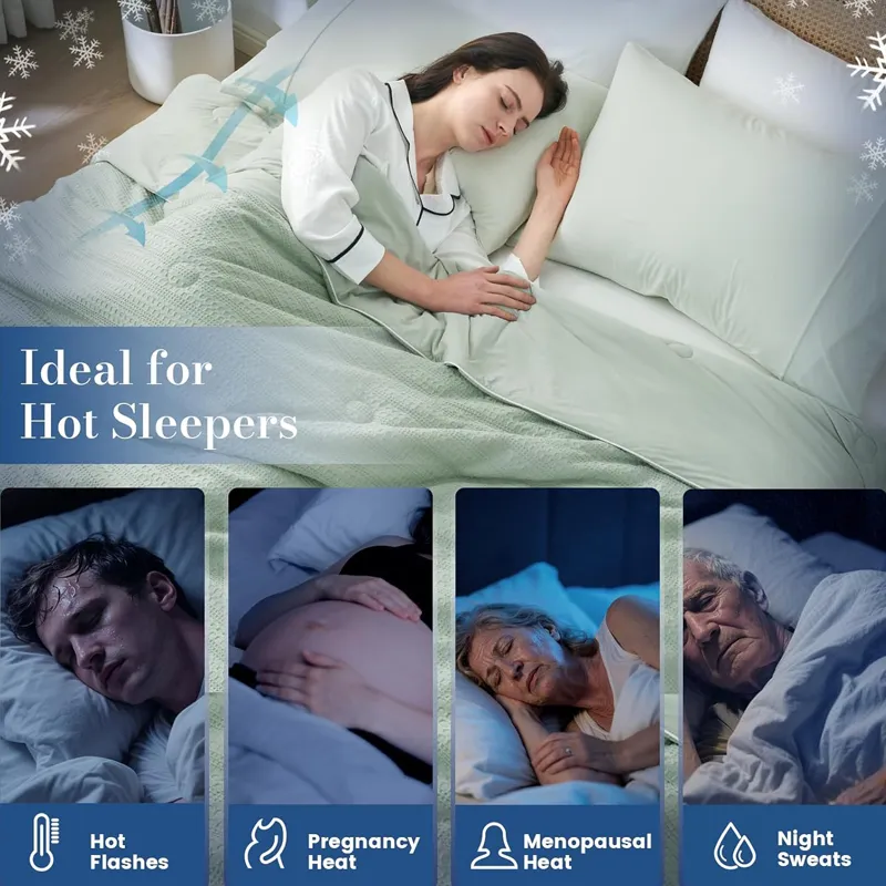Reversible Waffle Cooling Comforters