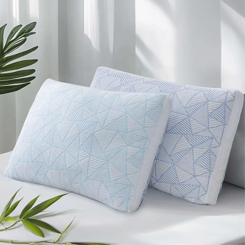 Shredded Memory Foam Cooling Soft Bamboo Viscose Pillows